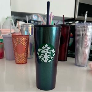 Starbucks 🧜🏻‍♀️Mermaid Cup Metal 🆕 BNWT ✨less than retail✨ glitter blue green